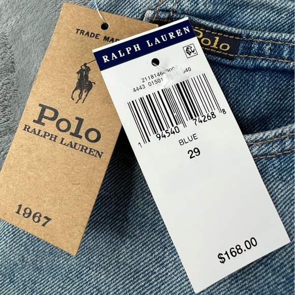 NWT Polo Ralph Lauren Laight Cropped Flare Jean Blue Size 29 - Picture 10 of 13